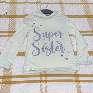 Carters 5T  hooded “super sister” long sleeves Tee